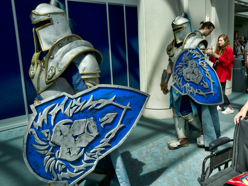 These Knights of Stormwind from World of Warcraft stand as one—For the Alliance!